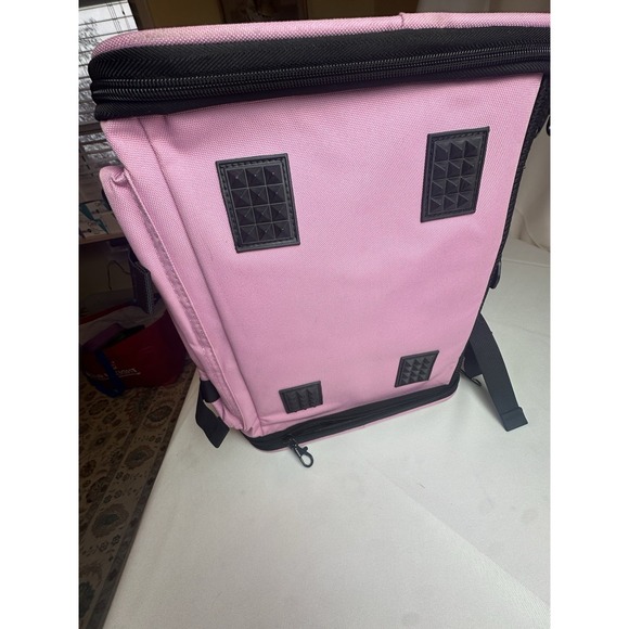 Goodio Pet Backpack Carrier Backpack Travel Air for Cats & Small Dog Pink Black - Picture 8 of 8